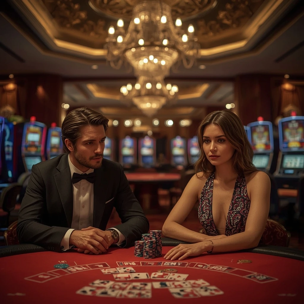 Deux joueurs de poker dans un Casino LeoVegas